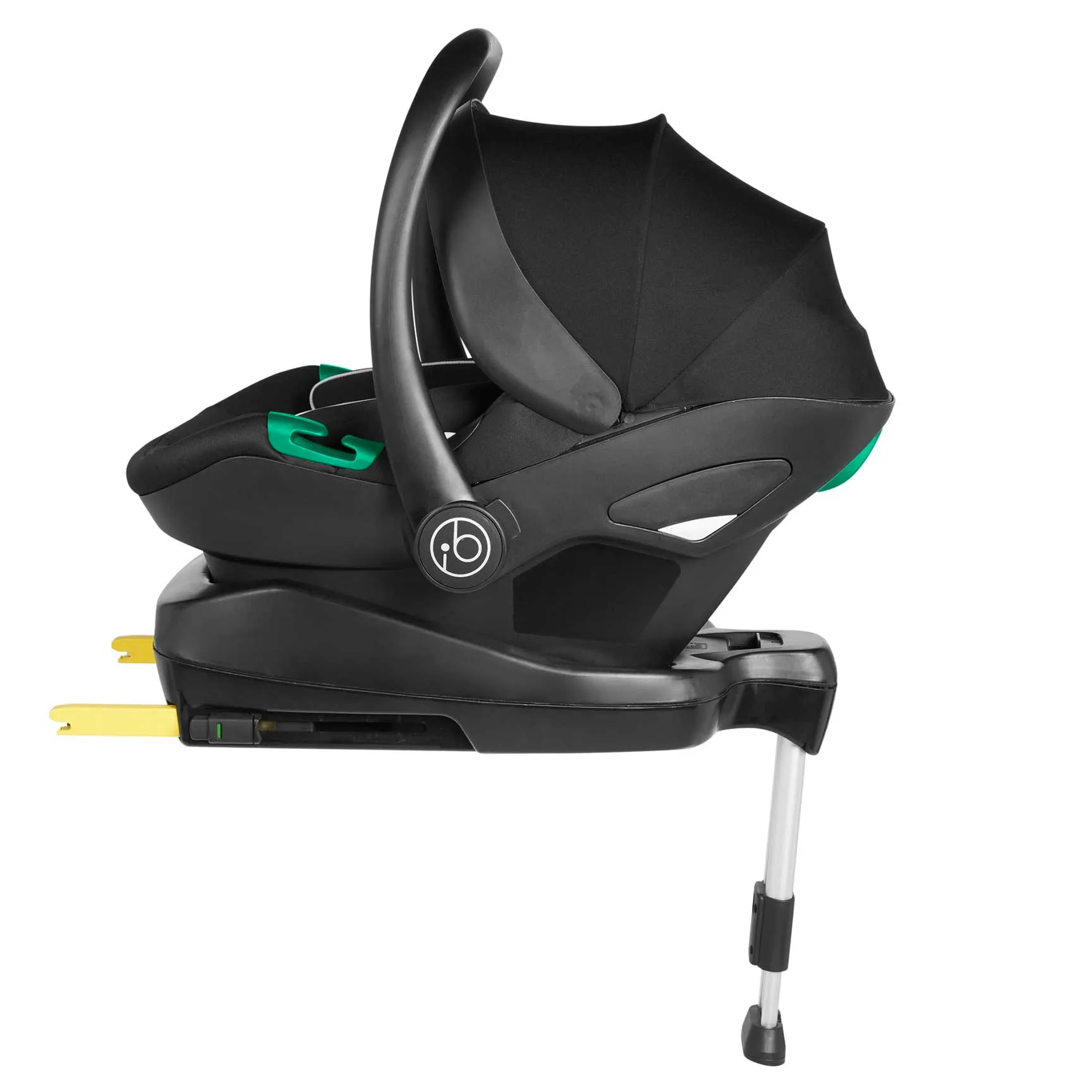Ickle Bubba Stomp Luxe All-in-One Travel System with Isofix Base in Black/Charcoal Grey/Black