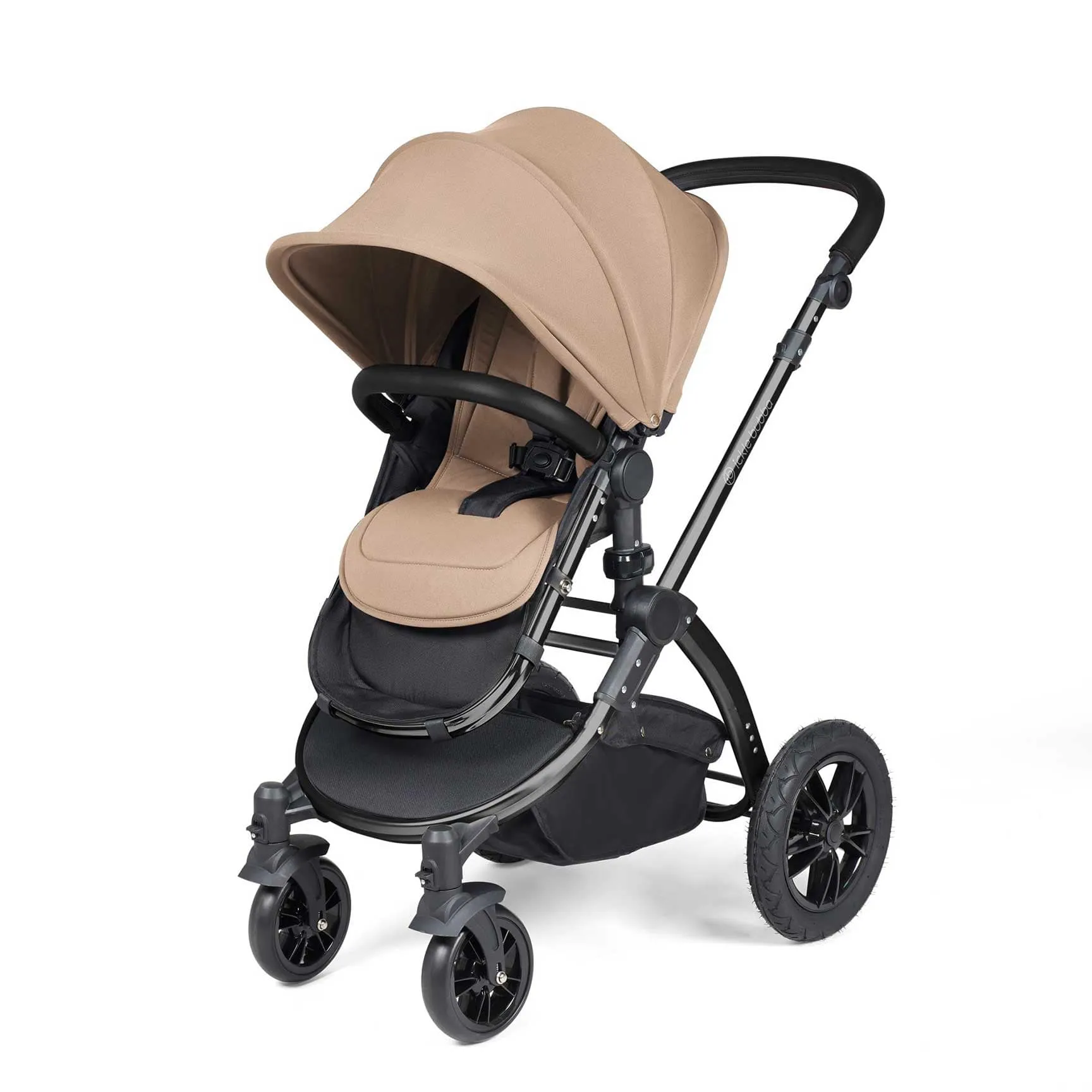 Ickle Bubba Stomp Luxe All-in-One Travel System with Isofix Base in Black/Desert/Black