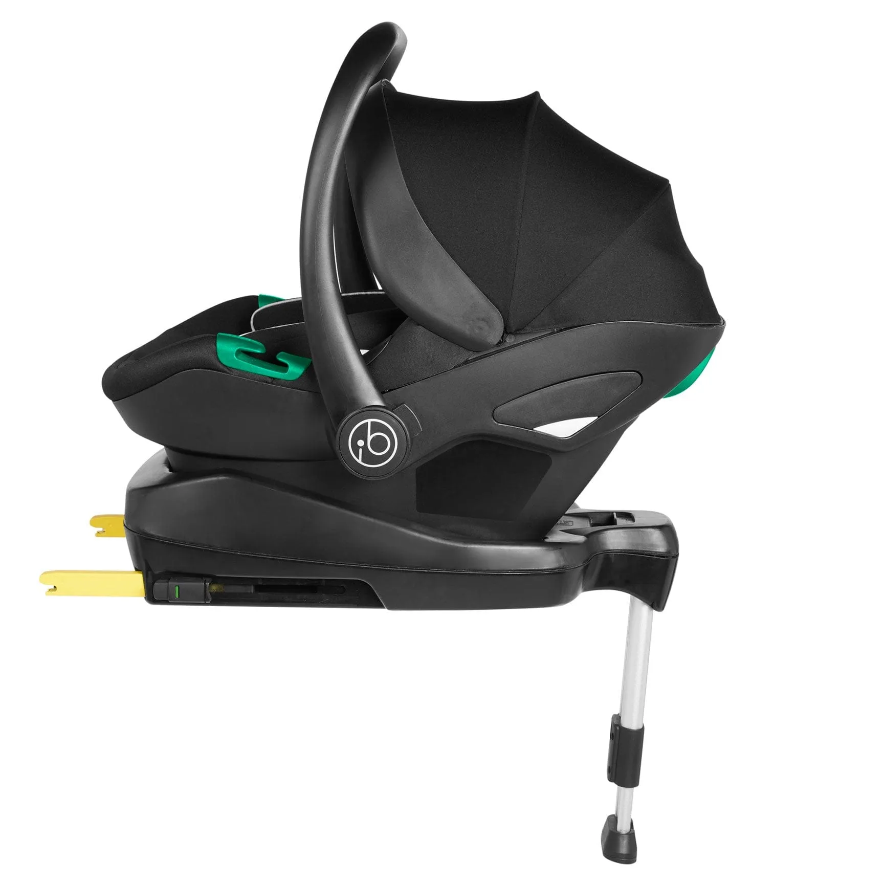 Ickle Bubba Stomp Luxe All-in-One Travel System with Isofix Base in Black/Pearl Grey/Black