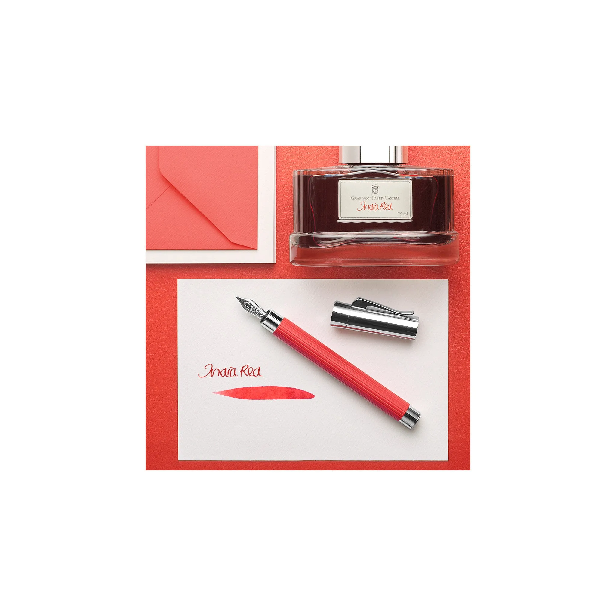 Ink bottle India Red, 75ml - #141019