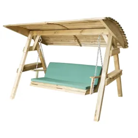 MIAMI 3 SEATER SEAT PAD ONLY with back - GREEN