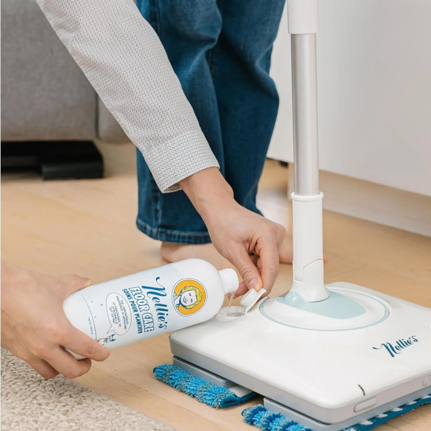 Nellie's WOW Mop Cordless Floor Scrubber