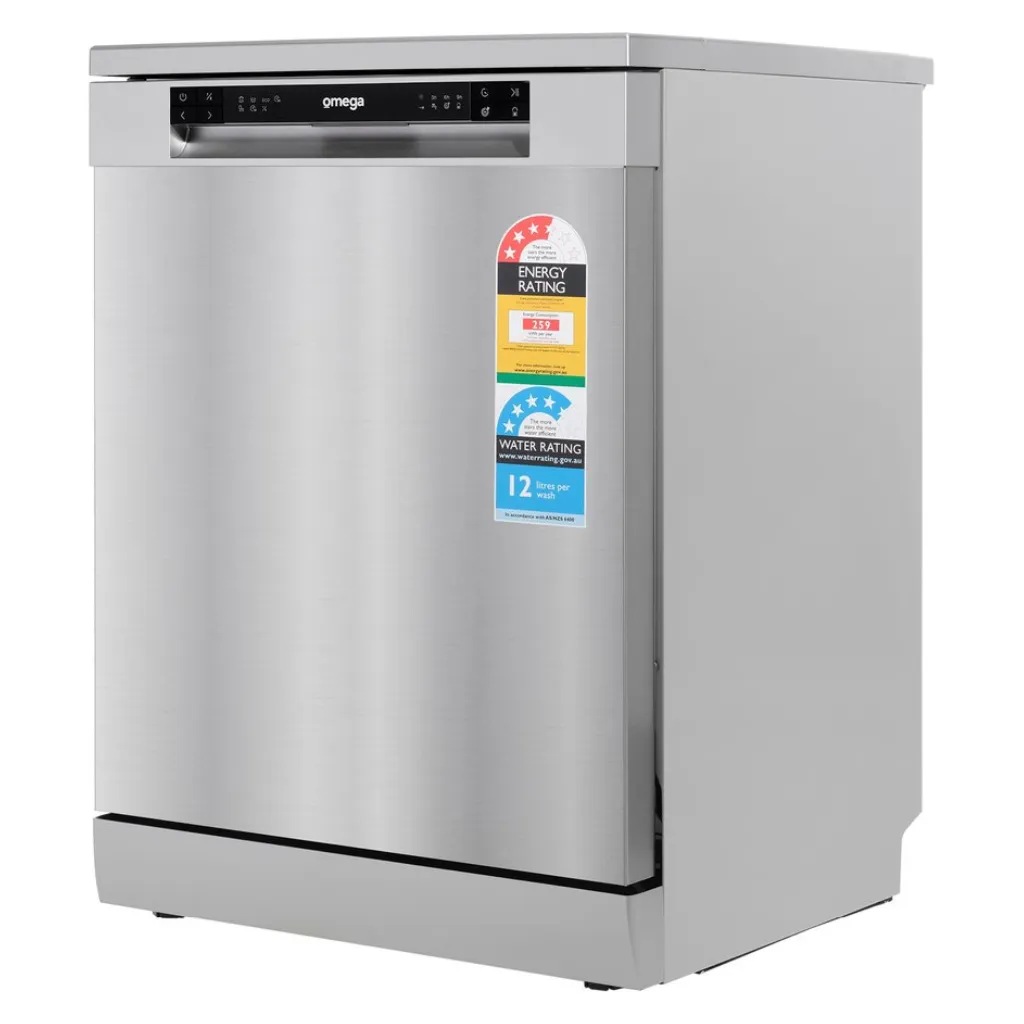 Omega ODWF6014X 60cm Stainless Steel Freestanding Dishwasher
