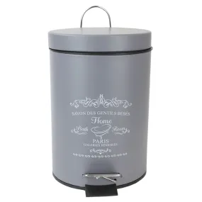 Paris 3 Liter Waste Bin, Grey