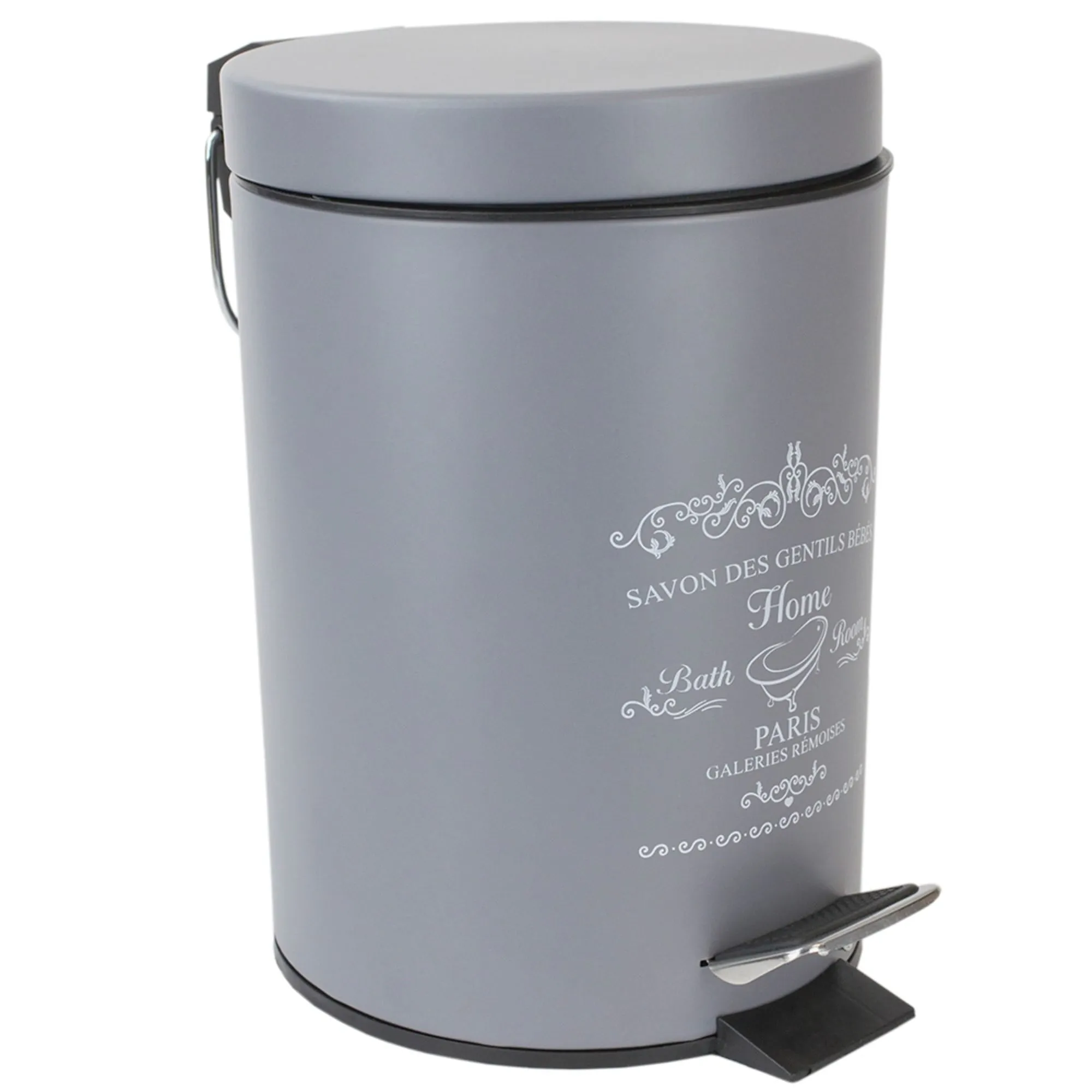 Paris 3 Liter Waste Bin, Grey