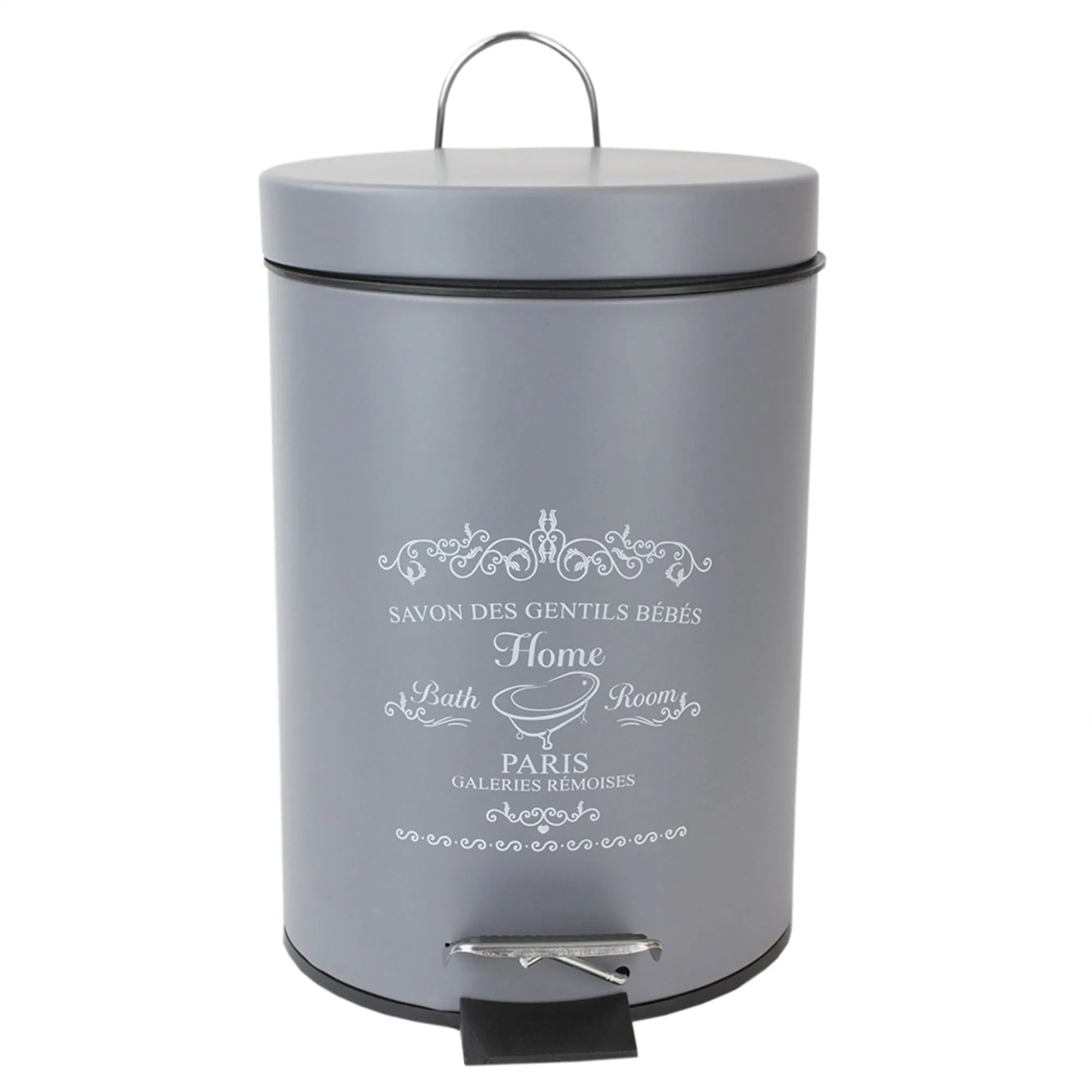 Paris 3 Liter Waste Bin, Grey