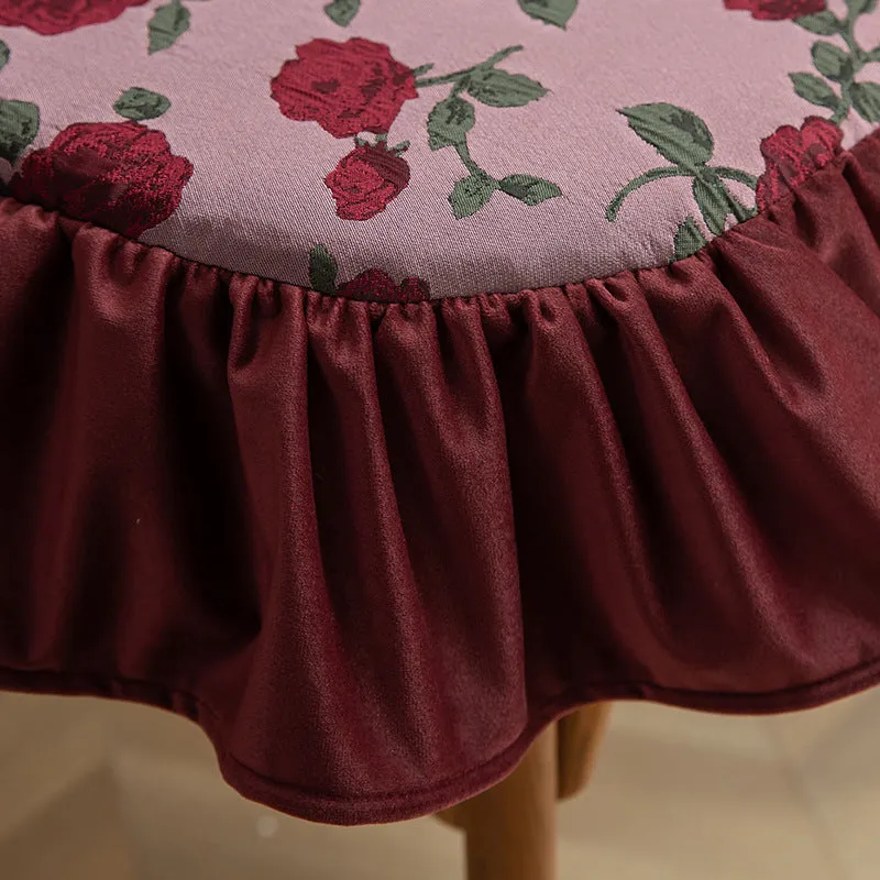 Removable And Washable Ruffled Chair Cushion New American Style Dining Chair Cushion