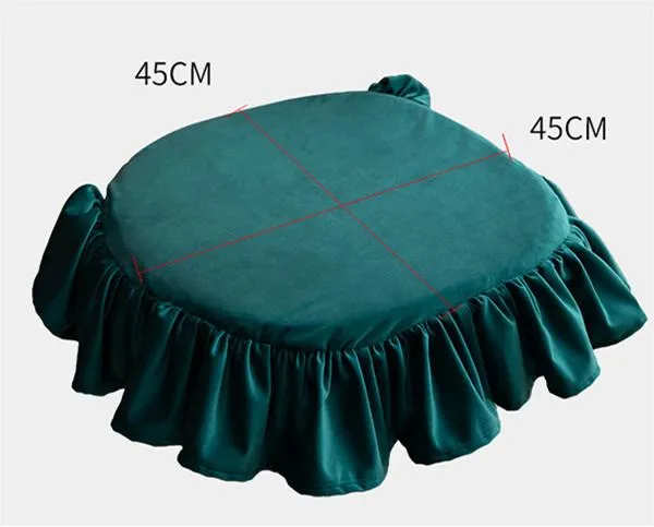 Removable And Washable Ruffled Chair Cushion New American Style Dining Chair Cushion