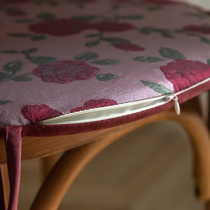 Removable And Washable Ruffled Chair Cushion New American Style Dining Chair Cushion