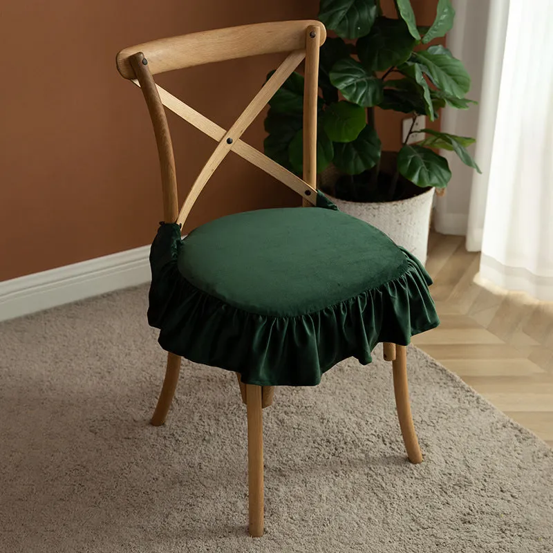 Removable And Washable Ruffled Chair Cushion New American Style Dining Chair Cushion