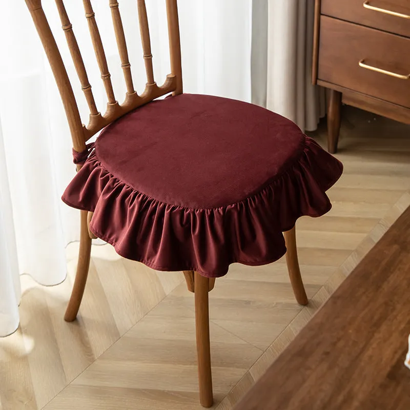 Removable And Washable Ruffled Chair Cushion New American Style Dining Chair Cushion