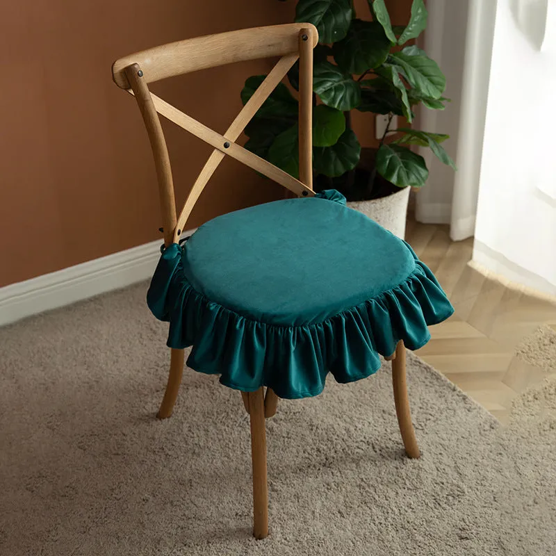 Removable And Washable Ruffled Chair Cushion New American Style Dining Chair Cushion