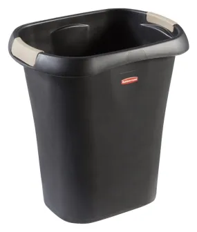 Rubbermaid 1835855 Open Trash Can, 3 gal Capacity, Plastic, Black