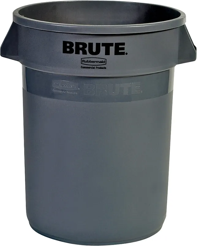 Rubbermaid 263200GRAY Trash Container, 32 gal Capacity, Polyethylene, Gray :EA: QUANTITY: 1