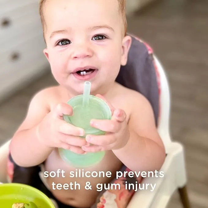 Silicone Baby Cup with Straw Lid | 5 oz | 6  Months (Mint)
