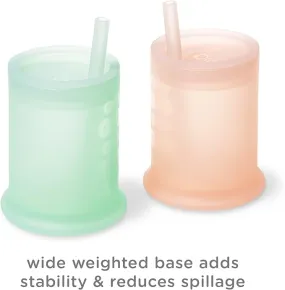 Silicone Baby Cup with Straw Lid | 5 oz | 6  Months (Mint)