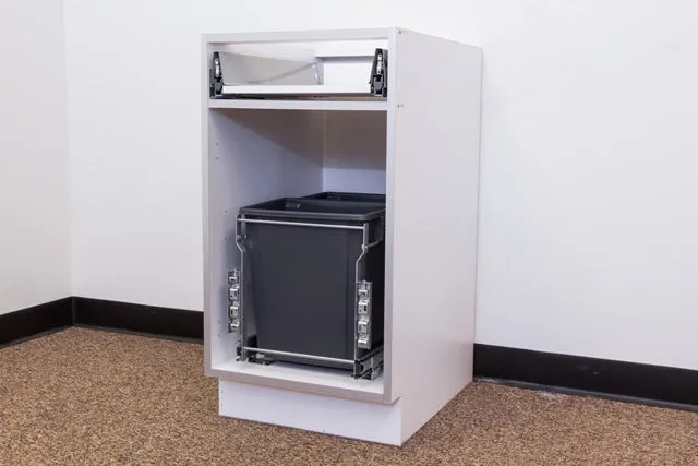Trash Can Pull Out Base Modern Euro Slab Cabinet 18"