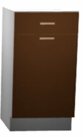 Trash Can Pull Out Base Modern Euro Slab Cabinet 18"
