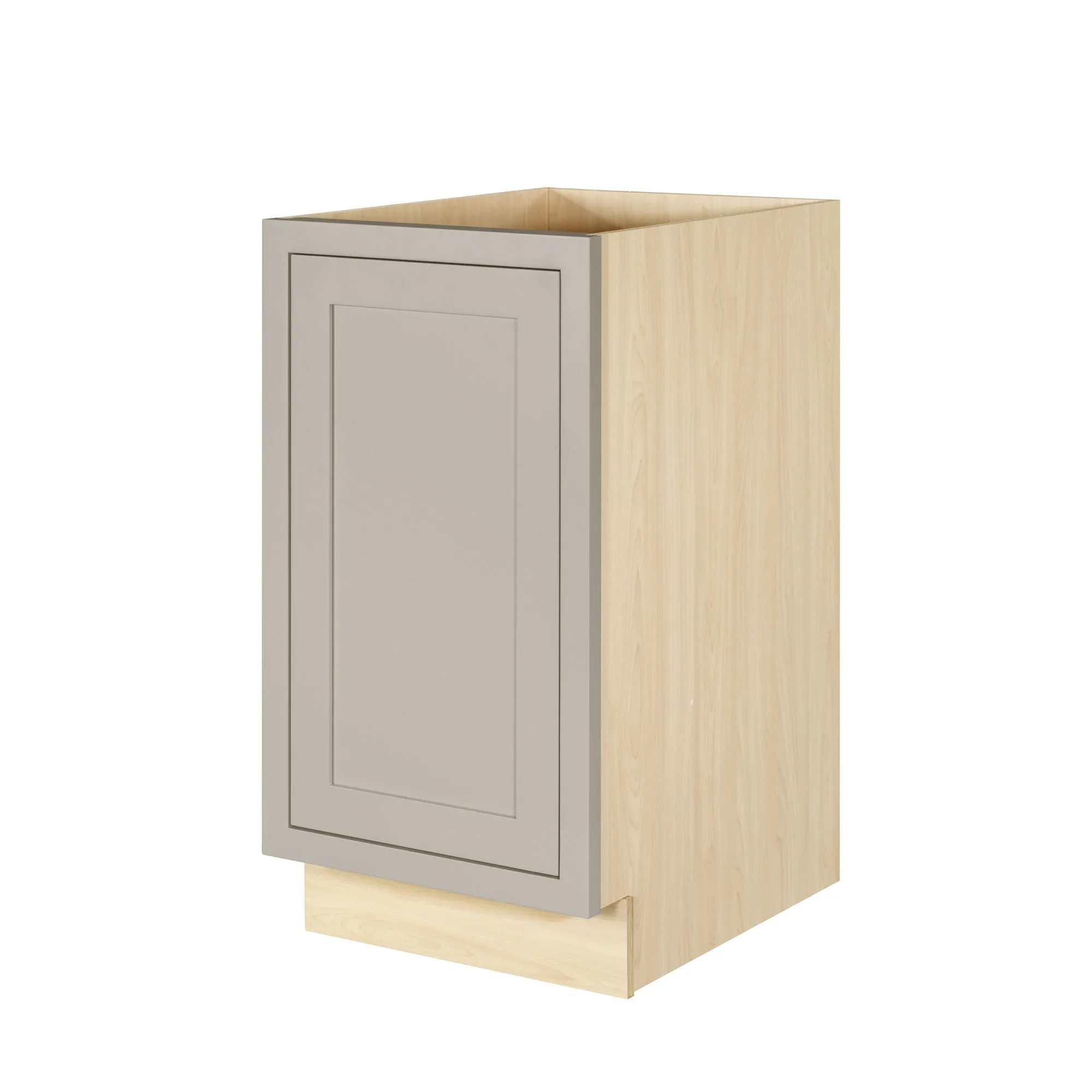 Tuscan Gray Inset Shaker Trash Can Pullout Base Cabinet 18"