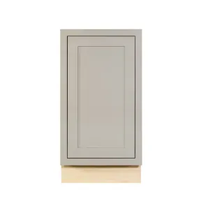 Tuscan Gray Inset Shaker Trash Can Pullout Base Cabinet 18"