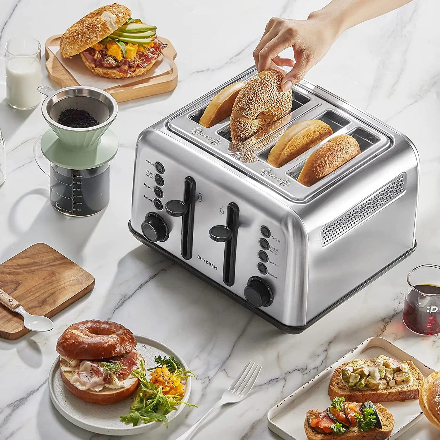 Vintage Style 4-Slot Toaster